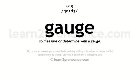 gauged pronunciation|Gauged Definition & Meaning .